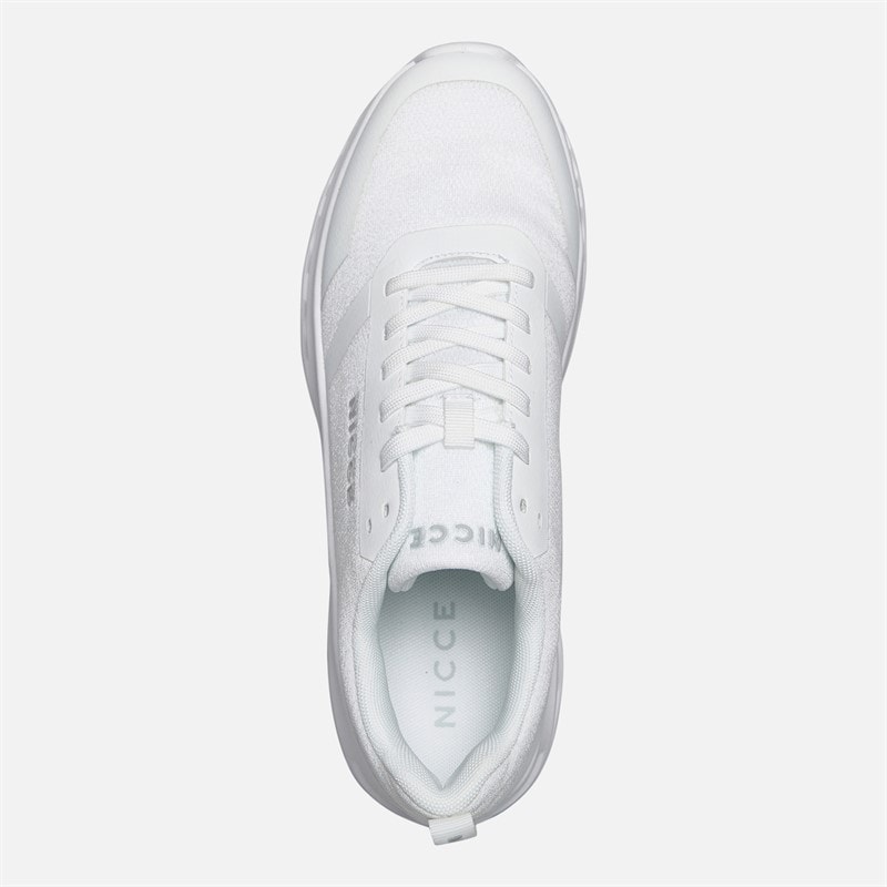 NICCE Mens Frantor Trainers White Mono - Image 4