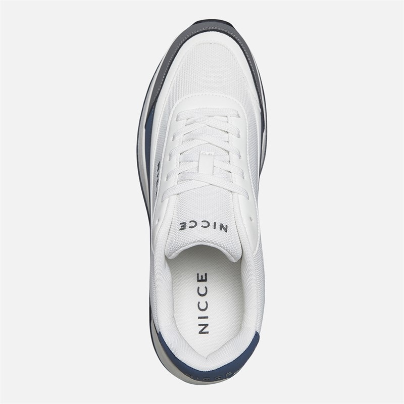 NICCE Mens Arinza Trainers White/Blue/Grey White / Blue / Grey - Image 4