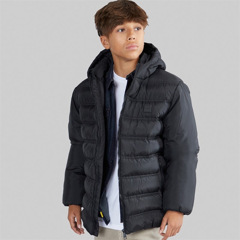 NICCE Boys Bluster Hooded Padded Coat Black - Image 3