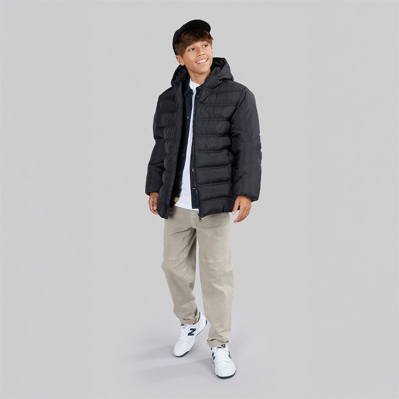 NICCE Boys Bluster Hooded Padded Coat Black - Image 4