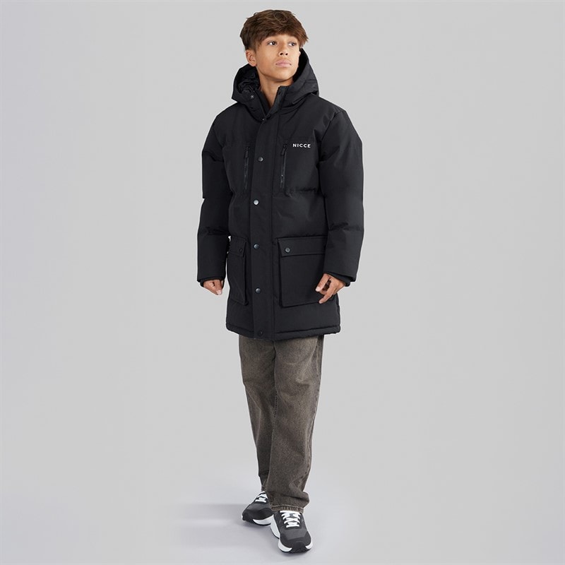 NICCE Boys Merigo Parka Jacket Black - Image 4