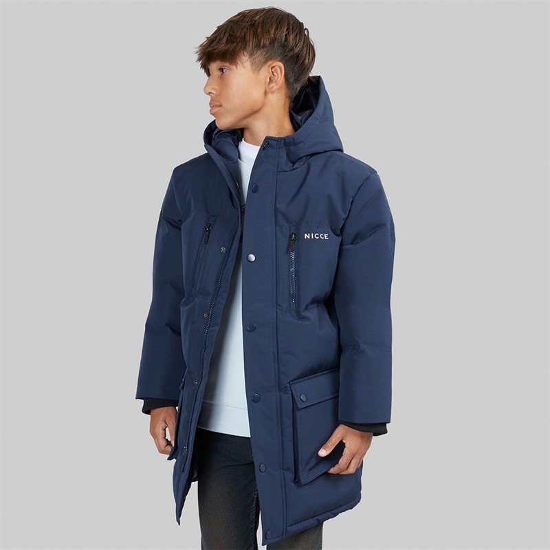 NICCE Boys Merigo Parka Jacket Navy - Image 3