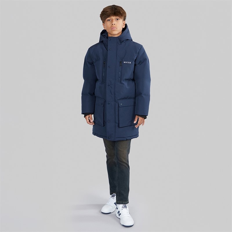 NICCE Boys Merigo Parka Jacket Navy - Image 4