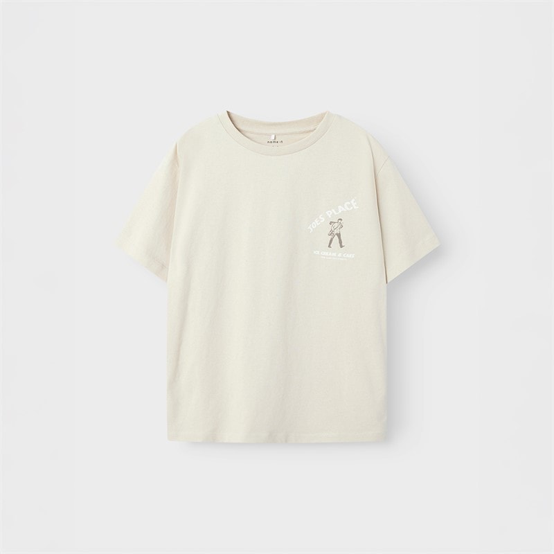 Name It Boys Saldur T-Shirt Brown Rice - Image 1