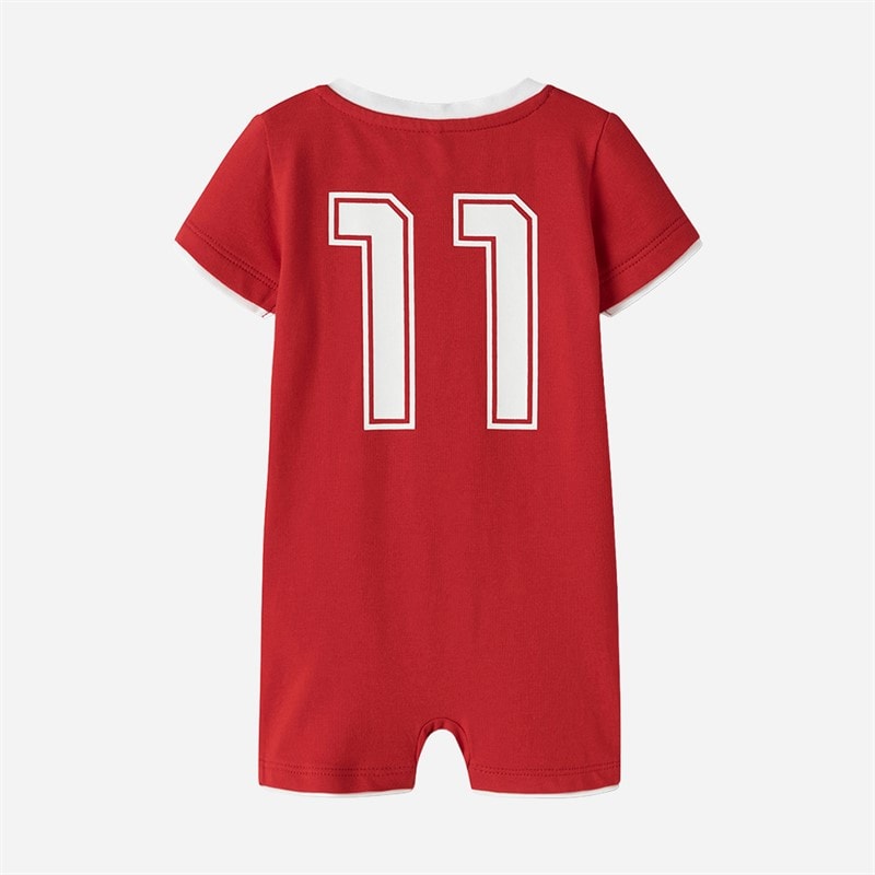 Name It Denmark Football World Cup Baby Romper True Red Denmark - Image 2