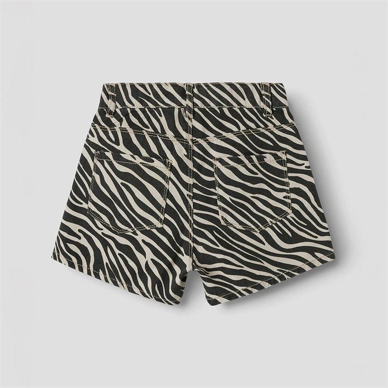 Name It Girls Rose Shorts Cement Zebra - Image 2