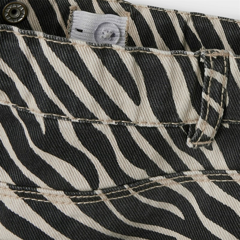 Name It Girls Rose Shorts Cement Zebra - Image 3