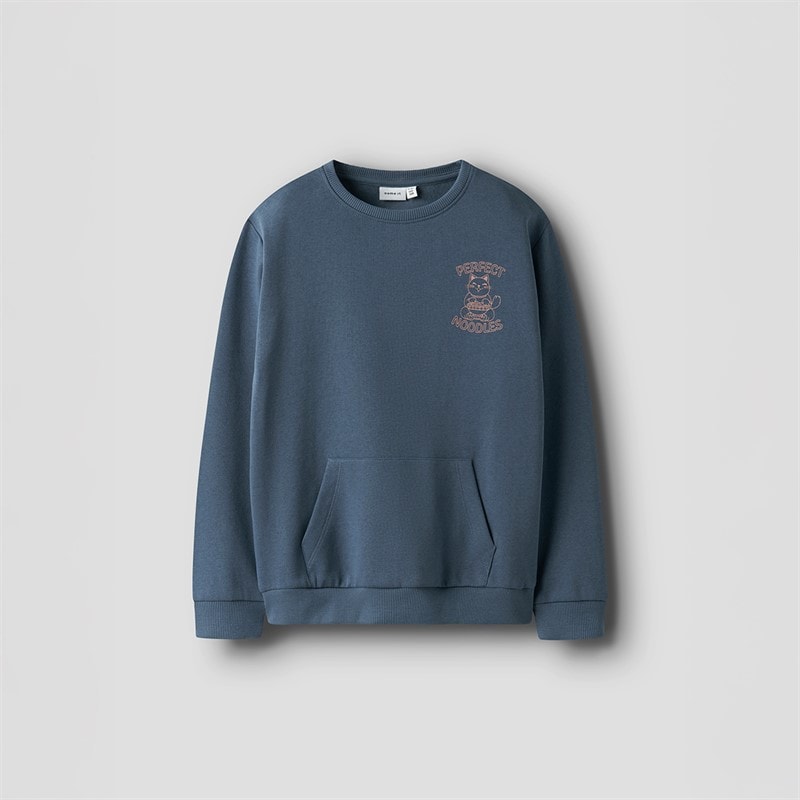 Name It Boys Trenton Sweatshirt Vintage Indigo - Image 2