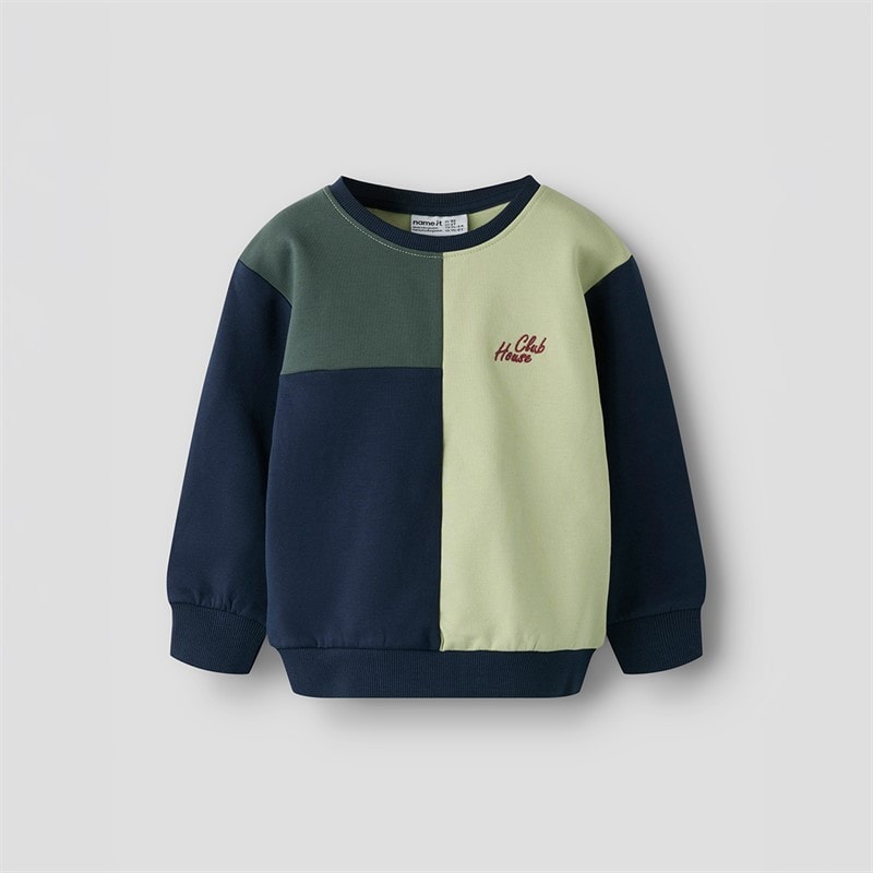 Name It Boys Mini Terry Sweatshirt Navy Blazer - Image 1