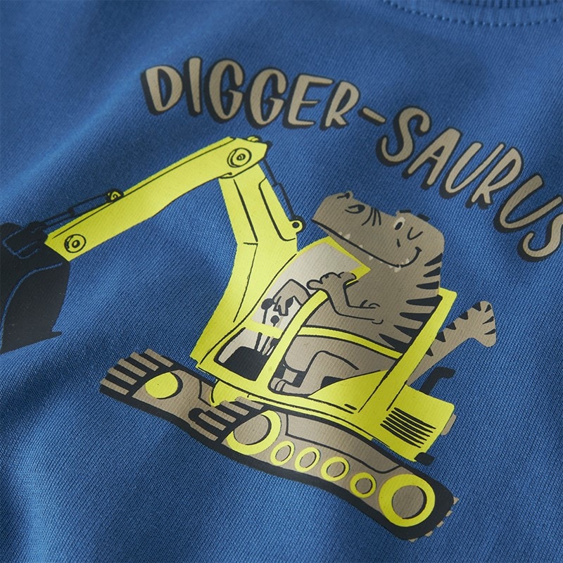 Name It Boys Mini Vildar Excavator Sweatshirt Delft - Image 3