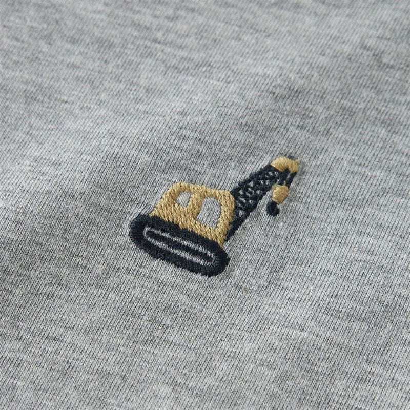 Name It Boys Mini Vimpel Excavator Long Sleeve T-Shirt Grey Melange - Image 3