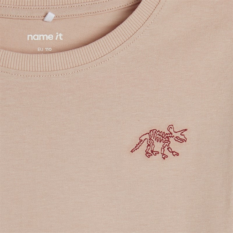 Name It Boys Mini Vimpel Dino Oneline Long Sleeve T-Shirt Mushroom - Image 2