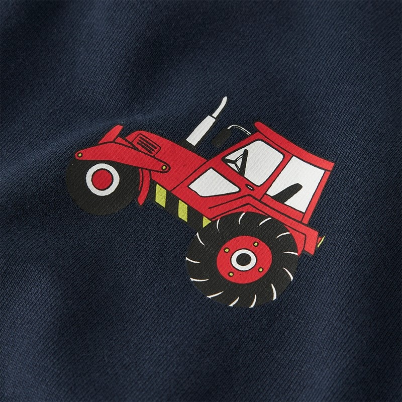 Name It Boys Mini Vildar Tractor Sweatshirt Navy Blazer - Image 3