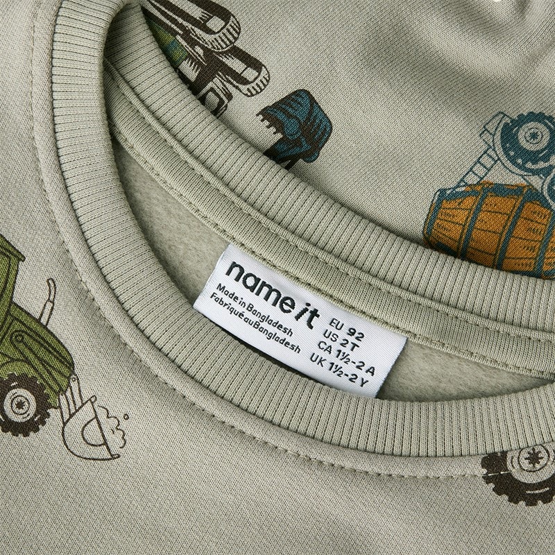 Name It Boys Mini Basil Long Sleeve T-Shirt Dried Sage - Image 3