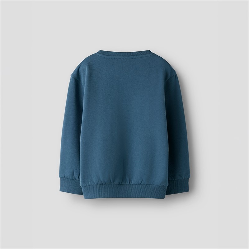 Name It Boys Mini Basil Long Sleeve T-Shirt Bering Sea - Image 2