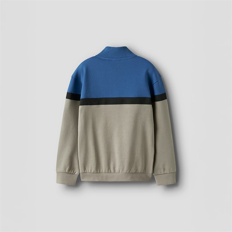 Name It Boys Burke Half Zip Sweatshirt Vintage Khaki - Image 3
