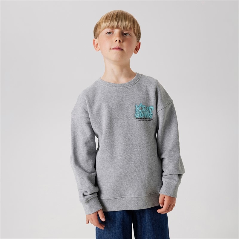 Name It Boys Ronan Sweatshirt Grey Melange - Image 2