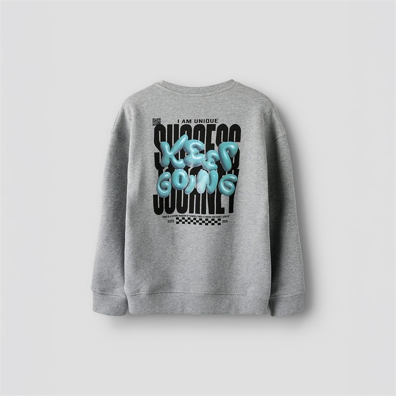 Name It Boys Ronan Sweatshirt Grey Melange - Image 4