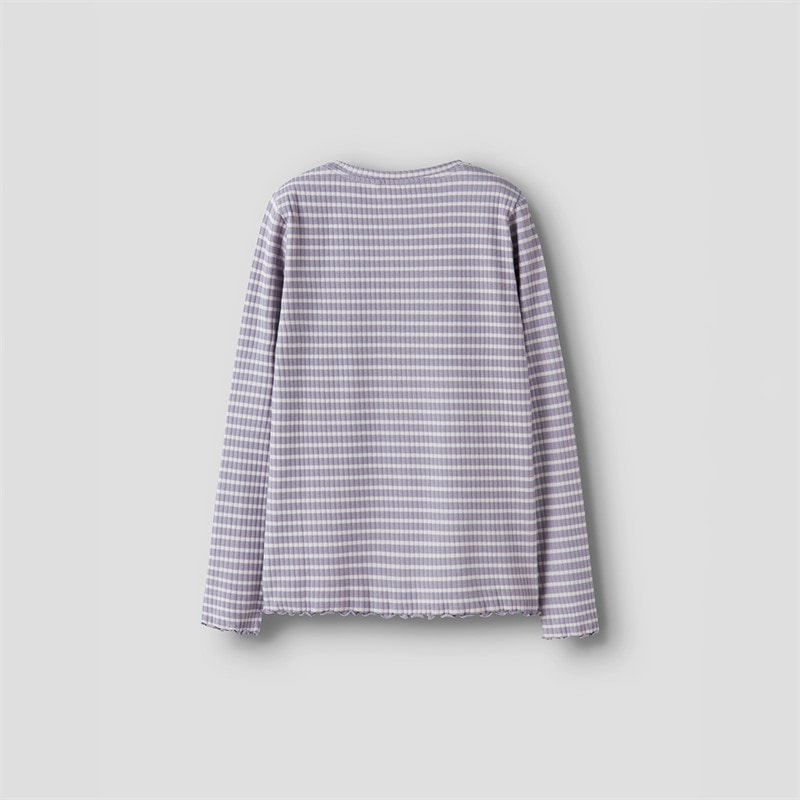 Name It Girls Vemma Long Sleeve T-Shirt Lavender Gray - Image 2