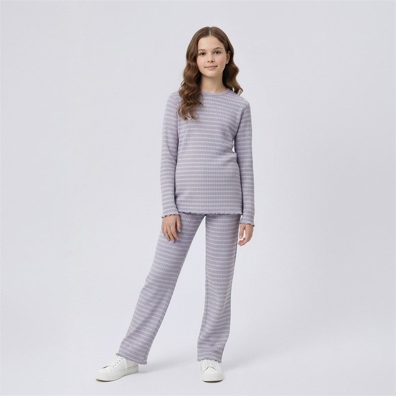 Name It Girls Vemma Long Sleeve T-Shirt Lavender Gray - Image 4