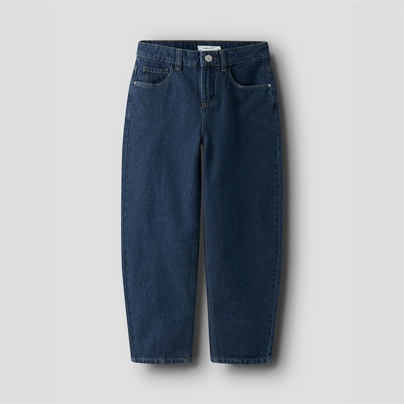 Name It Girls Bella Balloon Jeans Dark Blue Denim