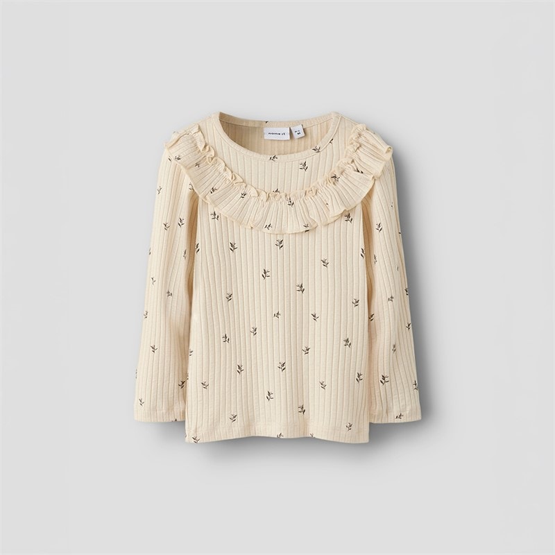 Name It Girls Bessa Long Sleeve Top Buttercream - Image 2