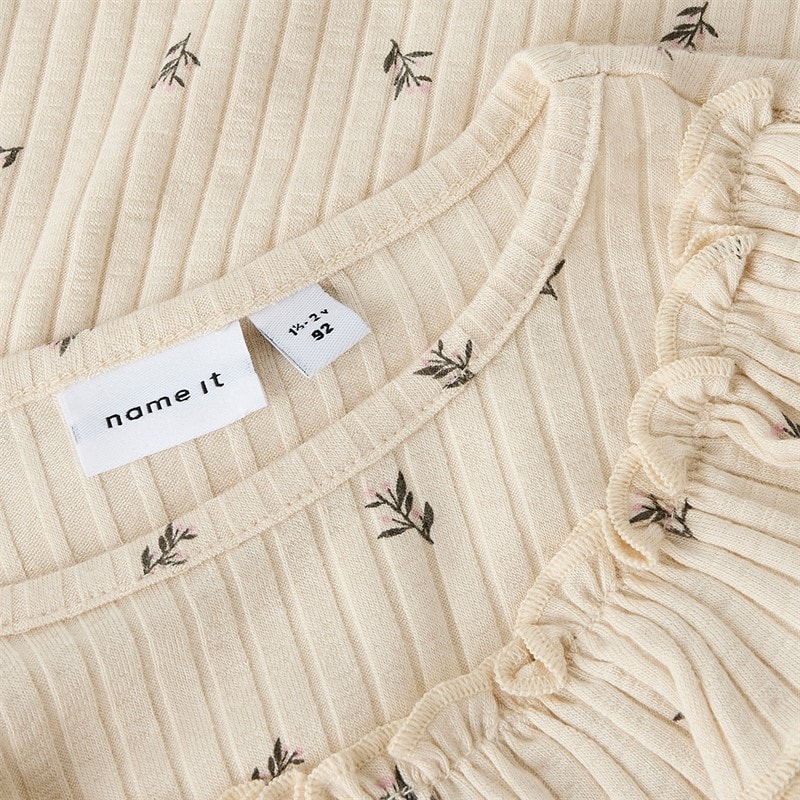 Name It Girls Bessa Long Sleeve Top Buttercream - Image 4