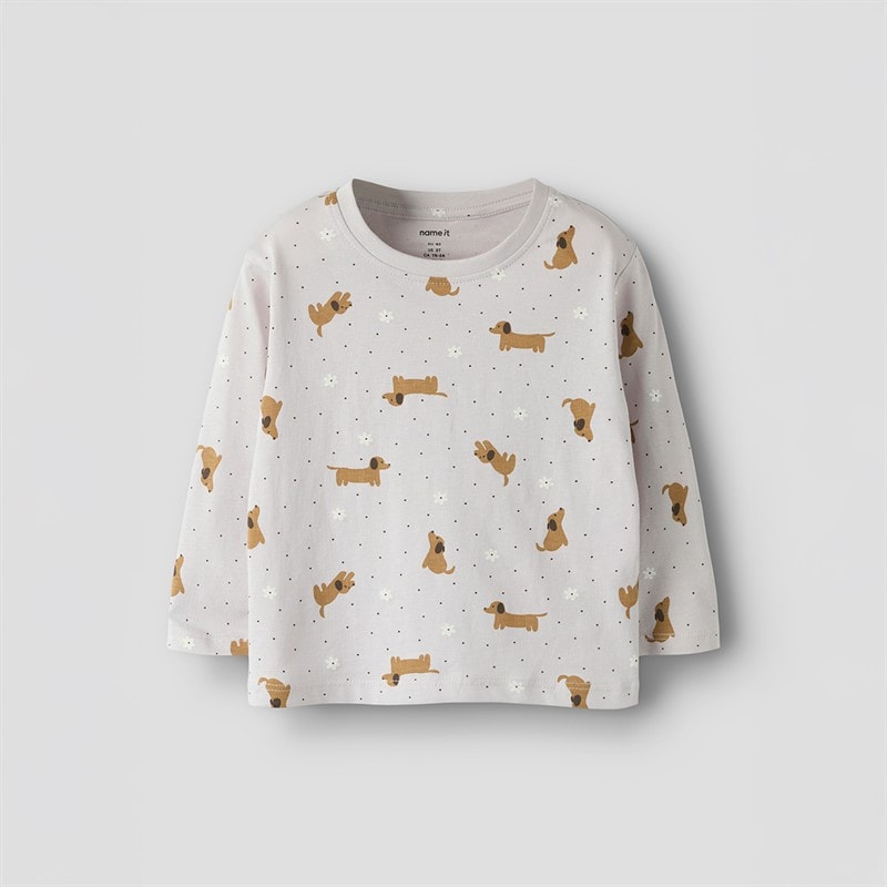 Name It Girls Velda Long Sleeve T-Shirt Lilac Marble