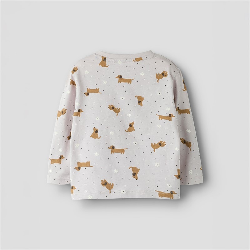 Name It Girls Velda Long Sleeve T-Shirt Lilac Marble - Image 2