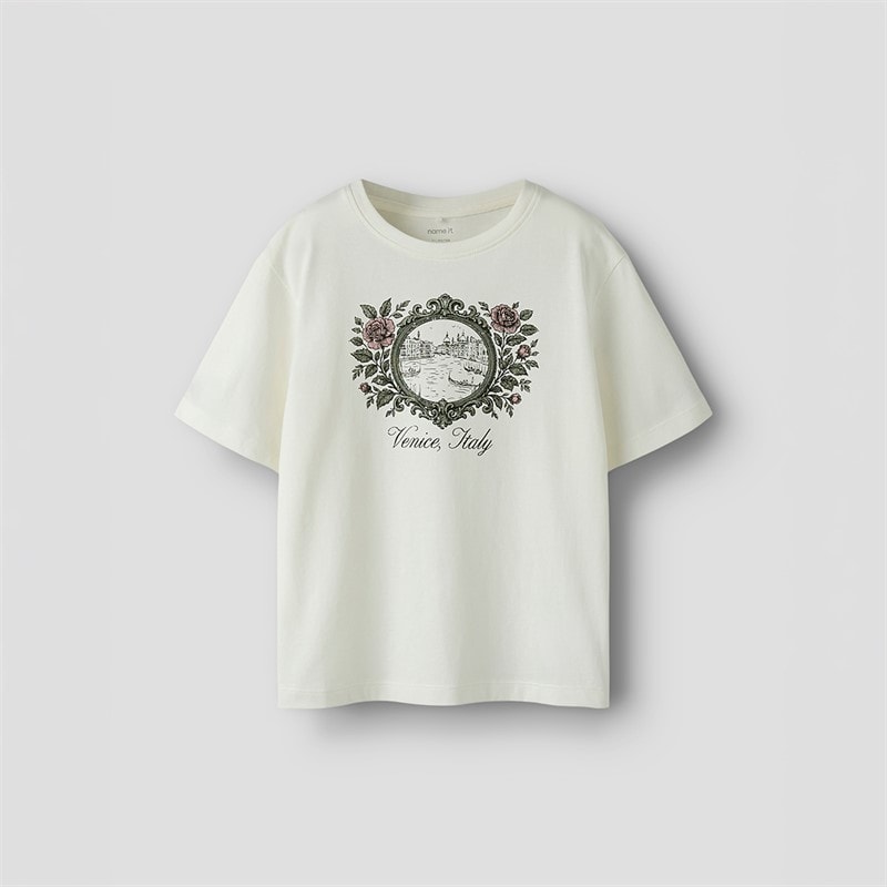 Name It Girls Bisa T-Shirt Cloud Dancer - Image 1