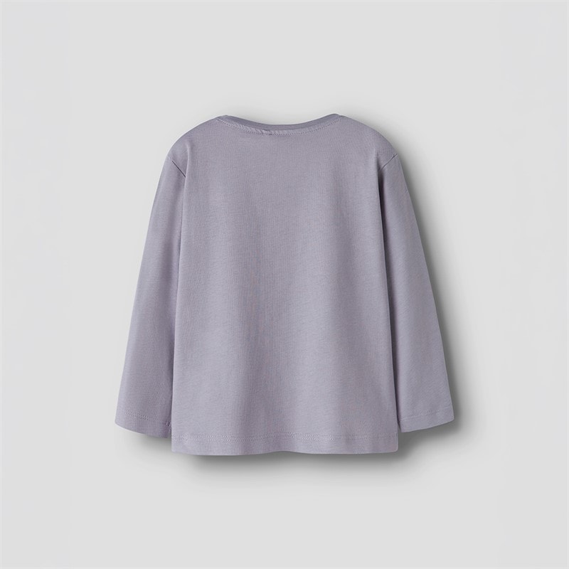 Name It Girls Valiane Long Sleeve T-Shirt Lavender Gray - Image 2