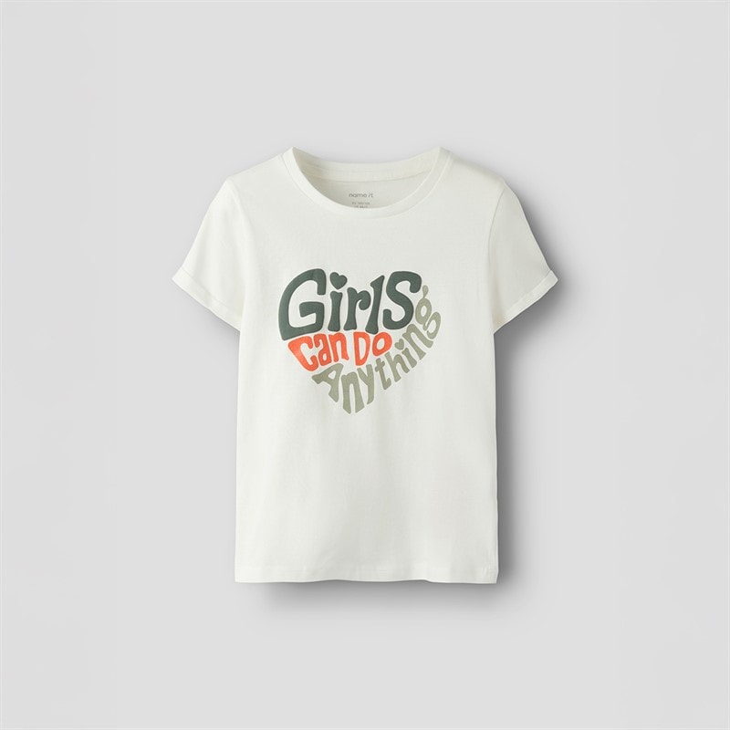 Name It Girls Baria T-Shirt Cloud Dancer - Image 1