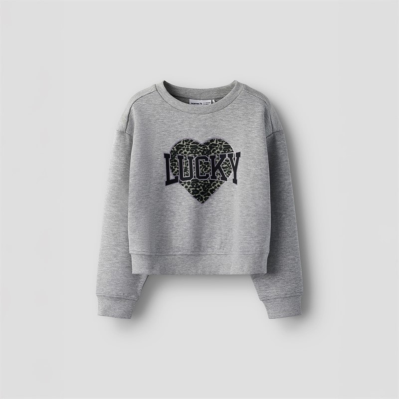 Name It Girls Bima Sweatshirt Grey Melange - Image 2
