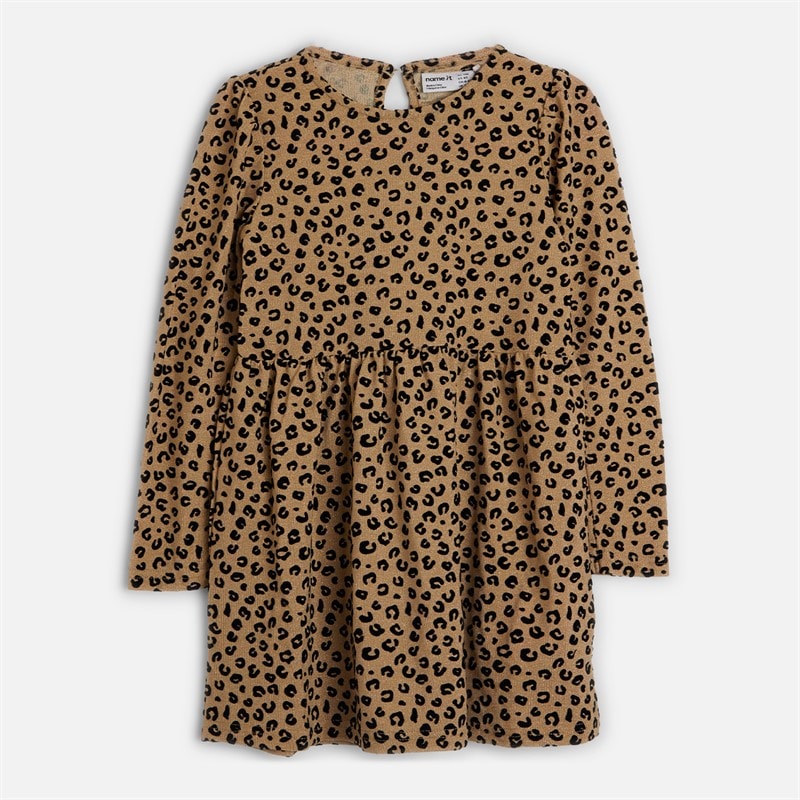 Name It Girls Rebbka Dress Silver Mink