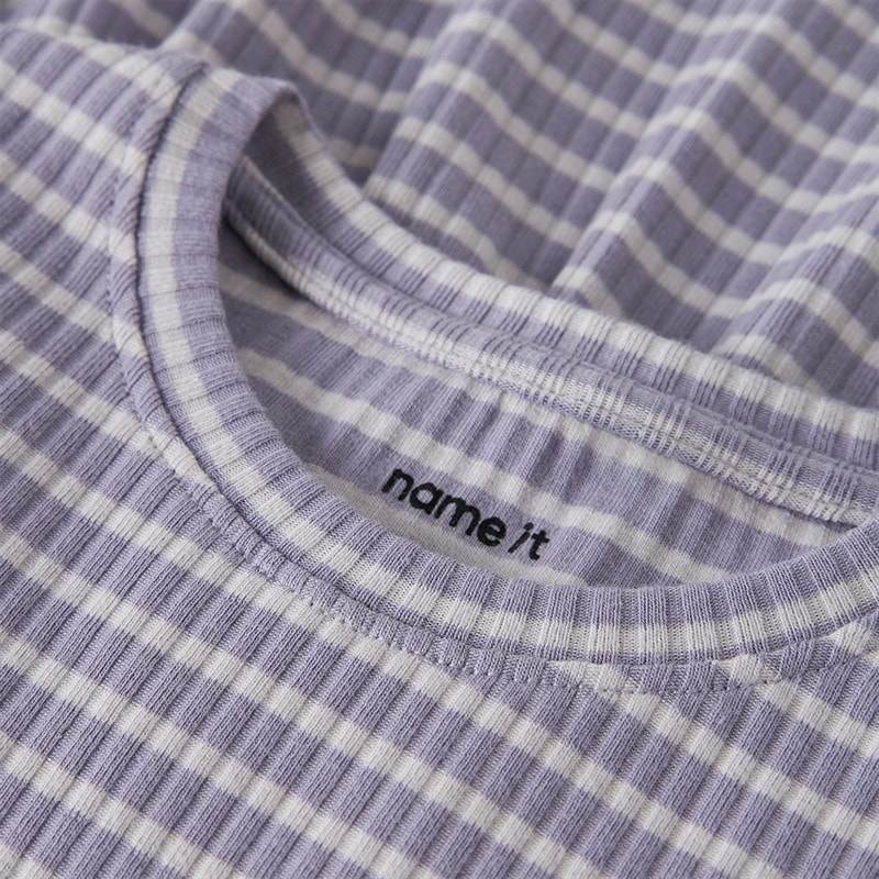 Name It Girls Vemma Dress Lavender Gray - Image 3