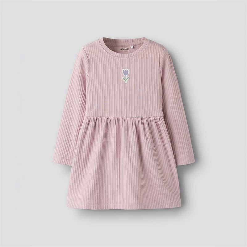 Name It Girls Vemma Dress Dawn Pink - Image 1