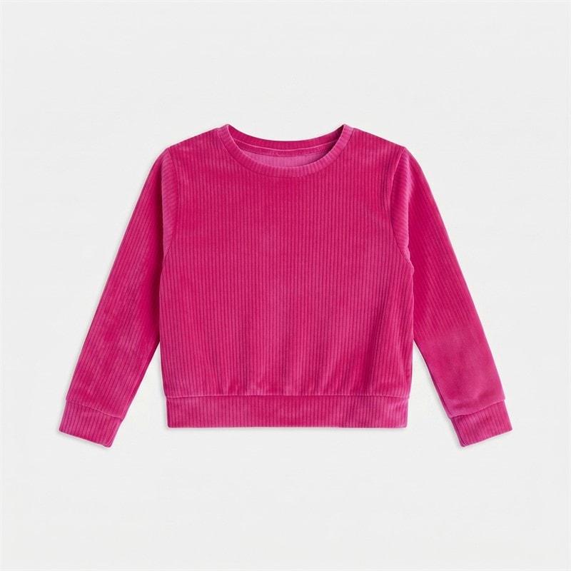 Name It Girls Veloa Velvet Top Fuchsia Purple