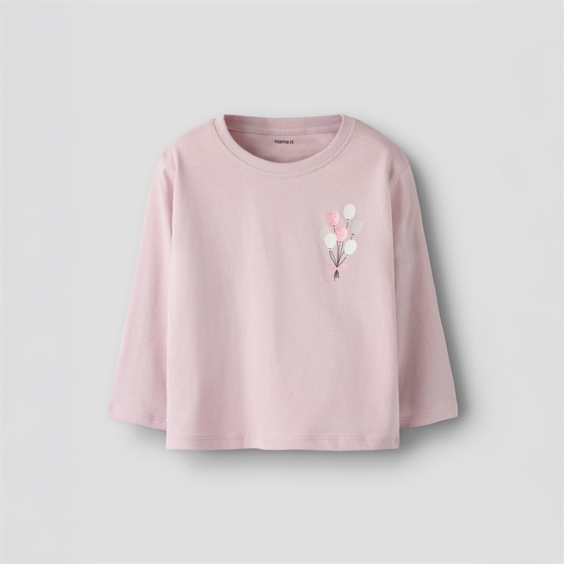 Name It Girls Velda Long Sleeve T-Shirt Dawn Pink - Image 1