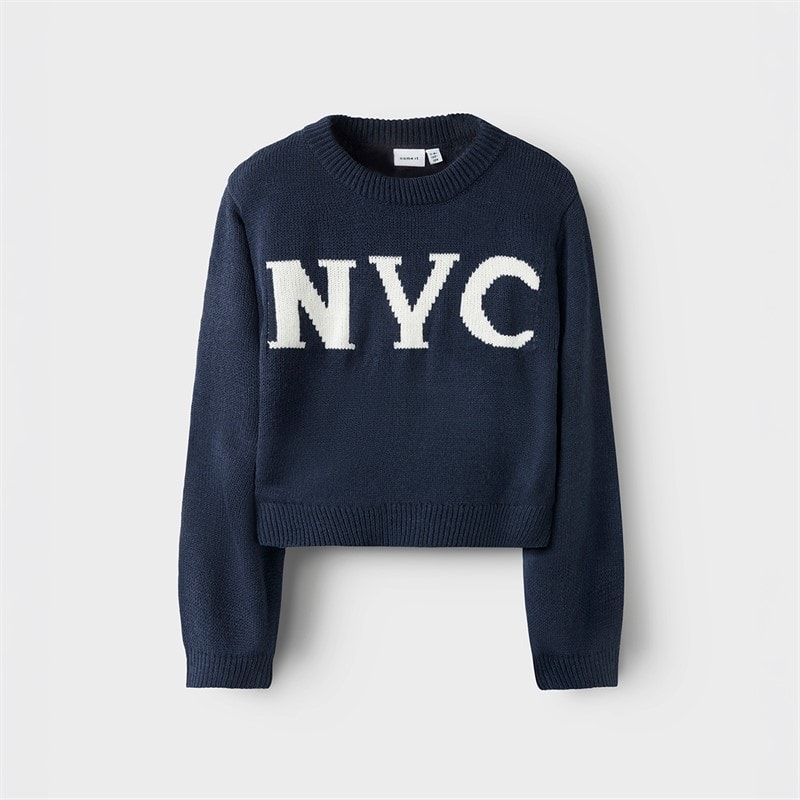 Name It Girls Sasya Knitted Jumper Navy Blazer