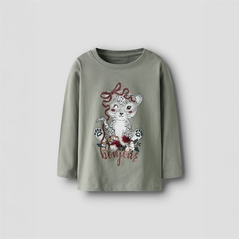 Name It Girls Betua Long Sleeve Top Shadow