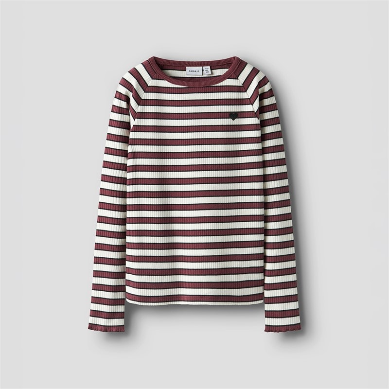 Name It Girls Tala T-Shirt Oxblood Red - Image 2