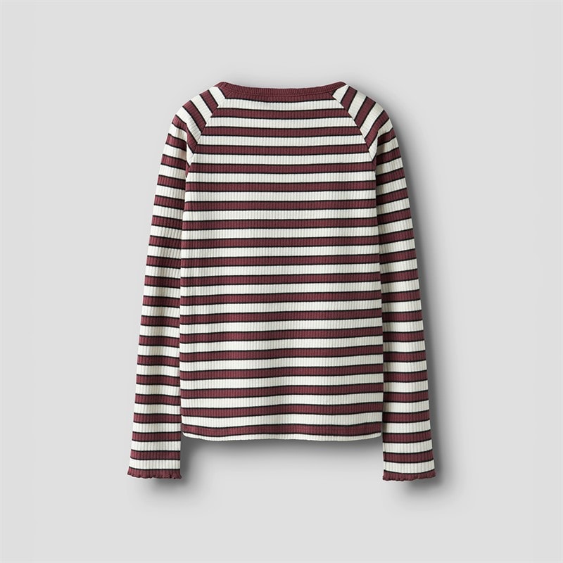 Name It Girls Tala T-Shirt Oxblood Red - Image 3