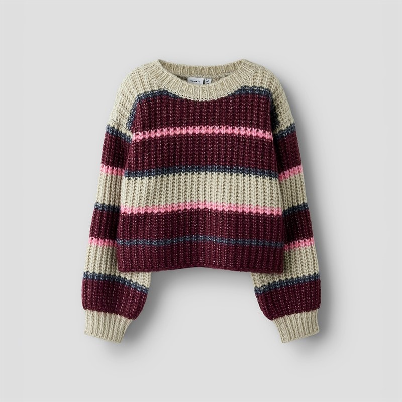 Name It Girls Subia Knitted Jumper Burgundy