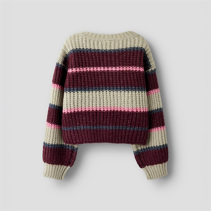 Name It Girls Subia Knitted Jumper Burgundy - Image 2
