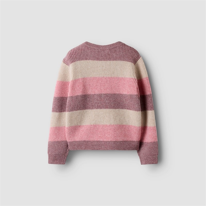 Name It Girls Sally Knitted Jumper Mauve Mist - Image 2