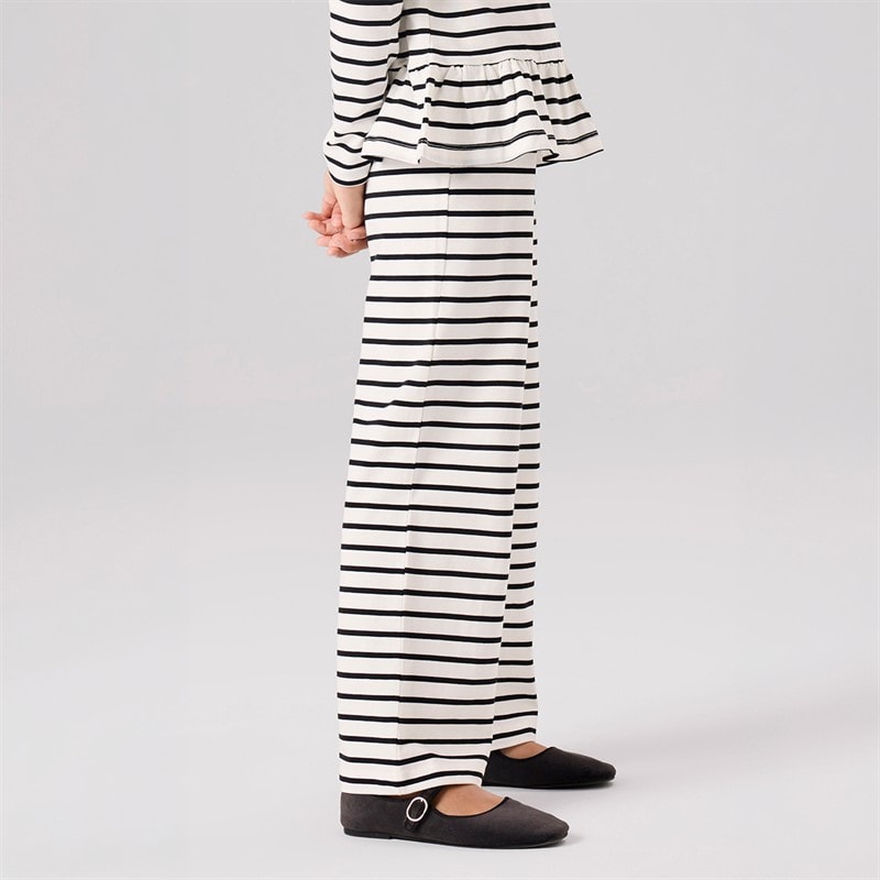Name It Girls Belle Wide Leg Trousers Cloud Dancer