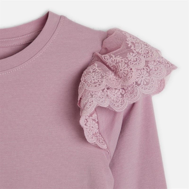 Name It Girls Tinsley Long Sleeve Top Dawn Pink - Image 2