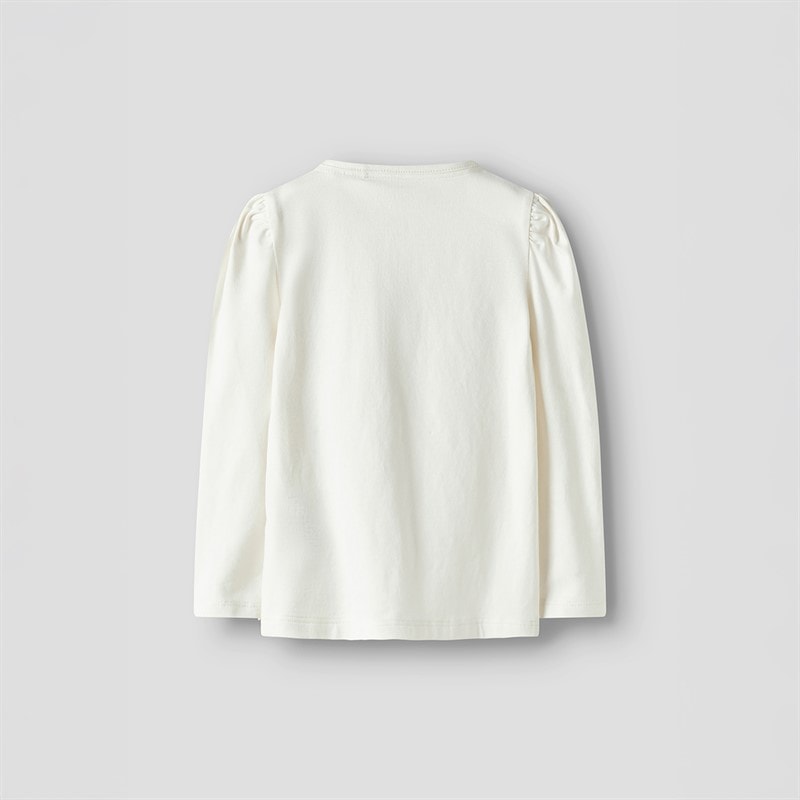 Name It Girls Tally Long Sleeve Top Cloud Dancer - Image 2