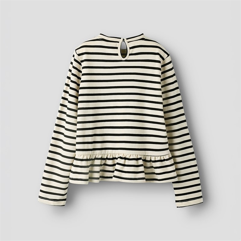 Name It Girls Belle Long Sleeve Top Cloud Dancer - Image 3