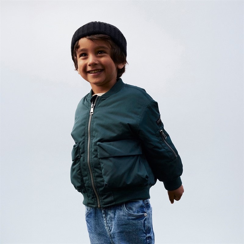 Name It Boys Mini Mathias Bomber Jacket Green Gables - Image 4